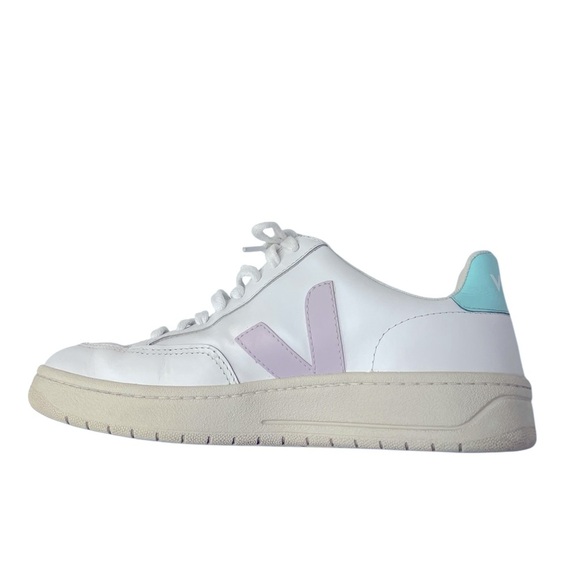 Veja White Sneakers with Purple and Teal Details - Picture 5 of 10
